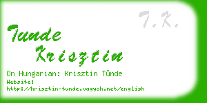 tunde krisztin business card