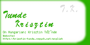 tunde krisztin business card